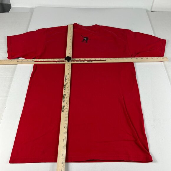 VTG Mossimo Skateboarding Shirt Fits Medium Red Faded Short Sleeve USA Tag L - Picture 8 of 11